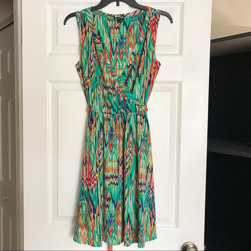 Multi Colored V Neck Dress